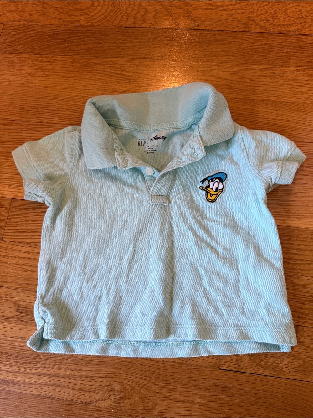 GAP Light Blue Polo with Donald Duck Patch